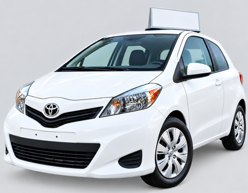 White 2014 Toyota Yaris LE
