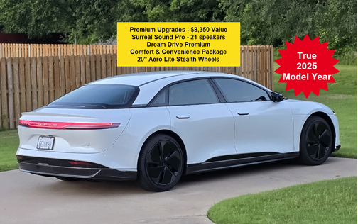 White 2025 Lucid Air Pure