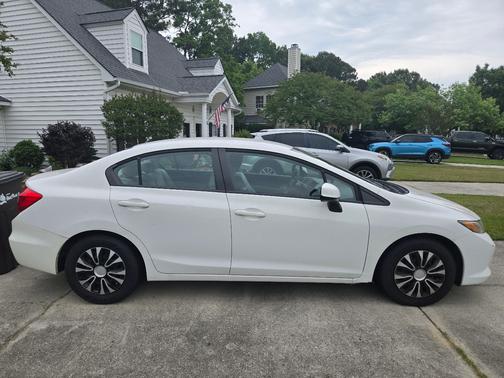 White 2012 Honda Civic LX