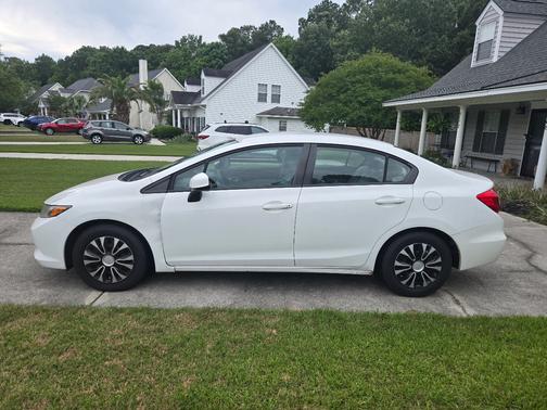 White 2012 Honda Civic LX