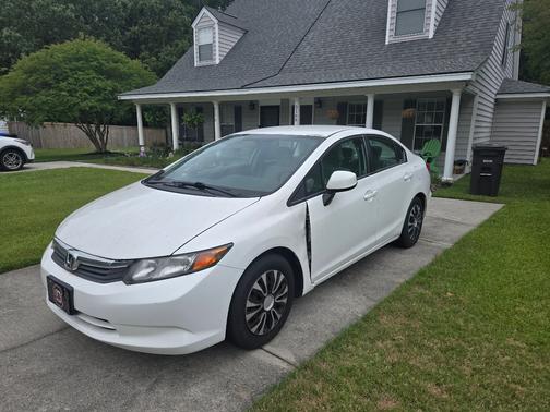 White 2012 Honda Civic LX