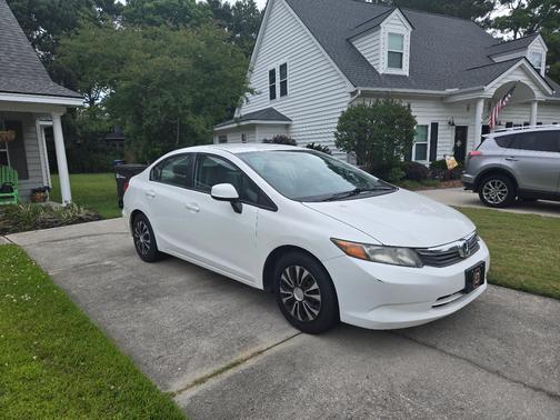 White 2012 Honda Civic LX