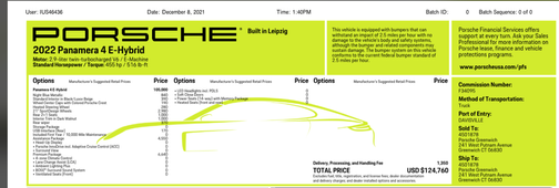 2022 Porsche Panamera Panamera 4 E-Hybrid