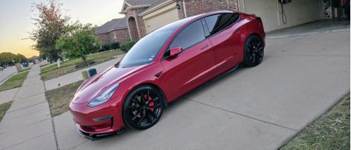 Red 2020 Tesla Model 3 Performance