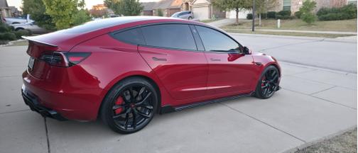 Red 2020 Tesla Model 3 Performance