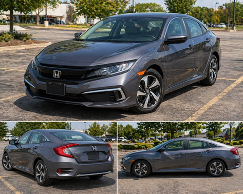 Gray 2019 Honda Civic LX