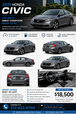 Gray 2019 Honda Civic LX