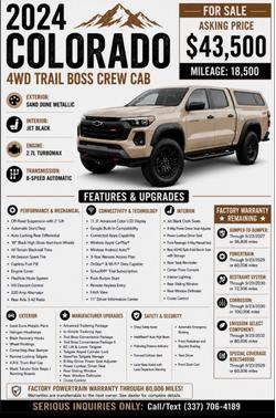 Beige 2024 Chevrolet Colorado Trail Boss
