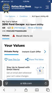 2010 Ford Escape XLS