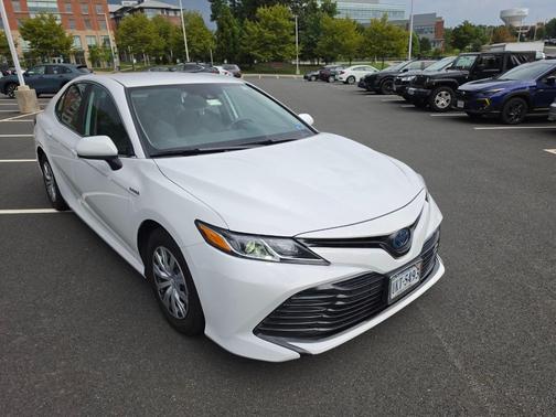 White 2020 Toyota Camry Hybrid LE
