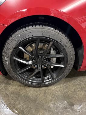 Red 2021 Tesla Model 3 Long Range