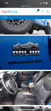 Blue 2014 Jeep Wrangler Unlimited Polar Edition