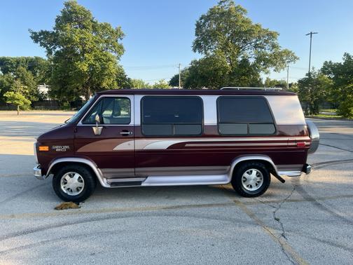 Red 1995 Chevrolet Van Base