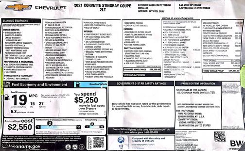 2021 Chevrolet Corvette Stingray w/2LT