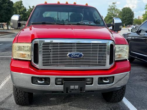Red 2006 Ford F-350 Lariat Crew Cab Super Duty