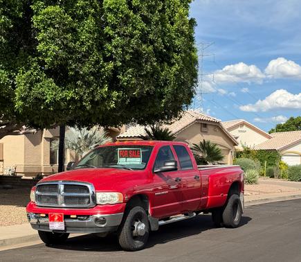 Red 2004 Dodge Ram 3500 Laramie Quad Cab DRW