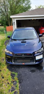 Blue 2014 Mitsubishi Lancer Evolution MR
