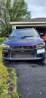 Blue 2014 Mitsubishi Lancer Evolution MR