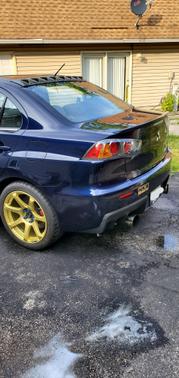 Blue 2014 Mitsubishi Lancer Evolution MR