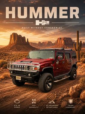 Red 2004 Hummer H2 Base