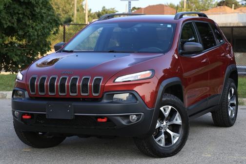 Red 2014 Jeep Cherokee Trailhawk
