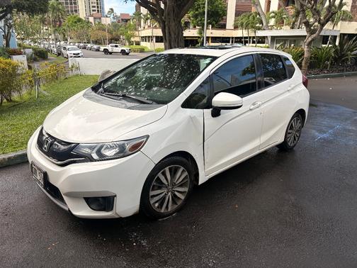 White 2015 Honda Fit EX