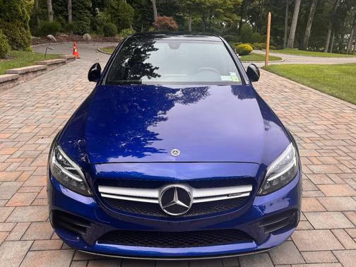 Blue 2020 Mercedes-Benz AMG C 43 4MATIC