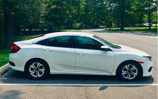 White 2016 Honda Civic LX