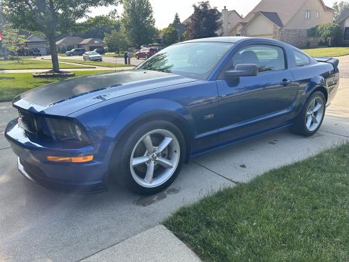 Blue 2008 Ford Mustang GT