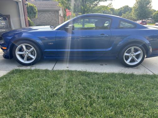 Blue 2008 Ford Mustang GT