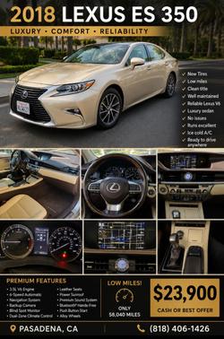 Beige 2017 Lexus ES 350 Base