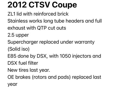 2012 Cadillac CTS-V Base