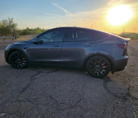 Gray 2023 Tesla Model Y Performance