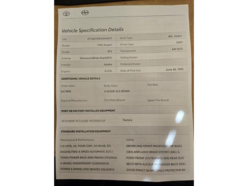 1995 Toyota Avalon XLS