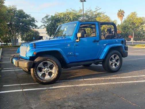 Blue 2016 Jeep Wrangler Sahara