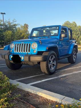 Blue 2016 Jeep Wrangler Sahara