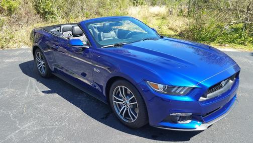 Blue 2016 Ford Mustang GT Premium