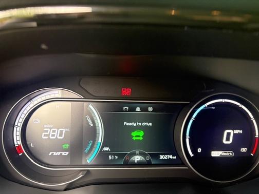 Red 2020 Kia Niro EV EX