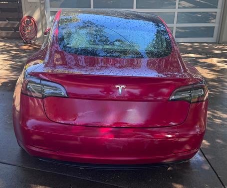Red 2020 Tesla Model 3 Standard Range Plus