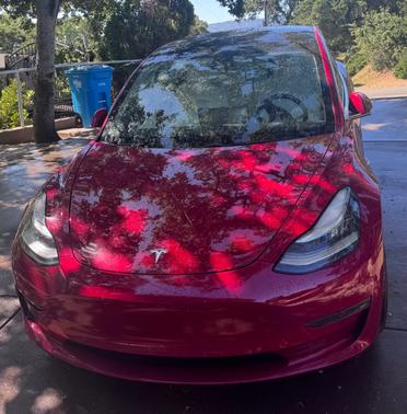 Red 2020 Tesla Model 3 Standard Range Plus