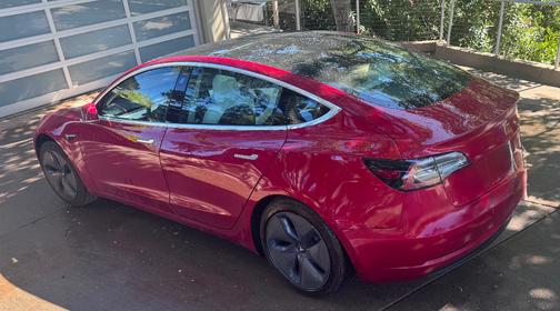 Red 2020 Tesla Model 3 Standard Range Plus