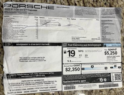 2022 Porsche 911 911 Carrera GTS Cabriolet