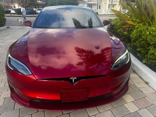 Red 2024 Tesla Model S Long Range