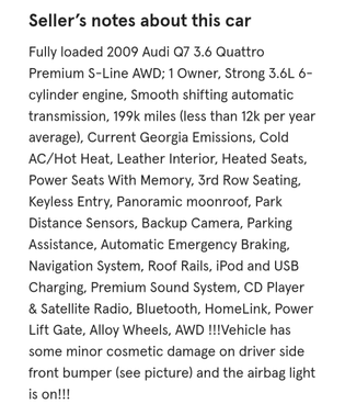 2009 Audi Q7 3.6 Premium