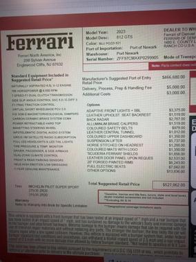 Blue 2023 Ferrari 812 GTS Base