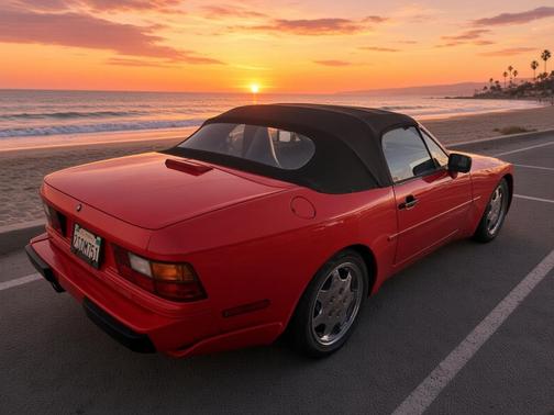 Red 1992 Porsche 968 968 Cabriolet