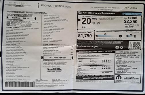 2022 Chrysler Pacifica Touring L