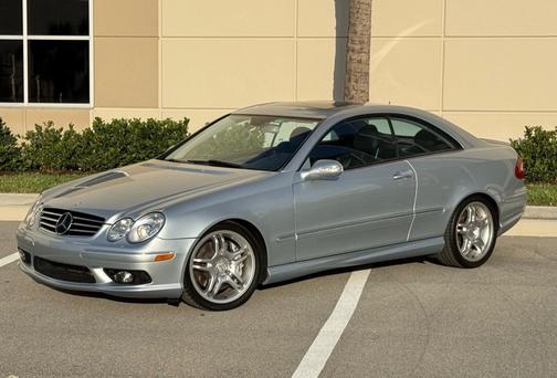 Silver 2005 Mercedes-Benz CLK-Class 55 AMG