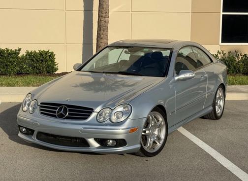 Silver 2005 Mercedes-Benz CLK-Class 55 AMG