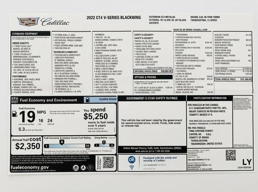 Silver 2022 Cadillac CT4-V Blackwing